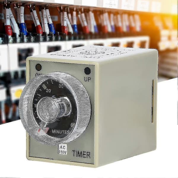 Ah3-3 Timerrelä Elektronisk Typ Justerbar Släppfördröjning Timerrelä 8 Stift 60min (110v) -Yx