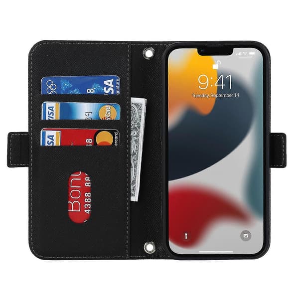 Lanyard Læder Etui Til Iphone 13 Pro Max Black