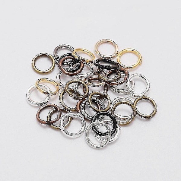 200 kpl/erä 4 5 6 8 10 mm hyppyrenkaita avorenkaita liittimiä tee-se-itse korujen löytämiseen ja valmistukseen Multicolor 4mm