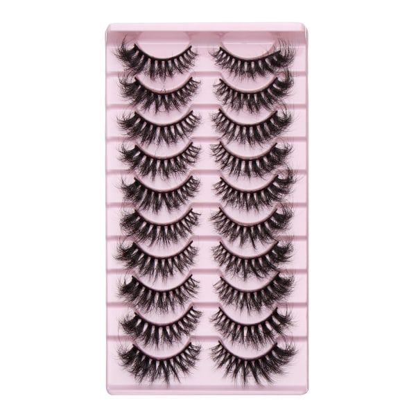 10 par falska ögonfransar Cat Eye Lashes