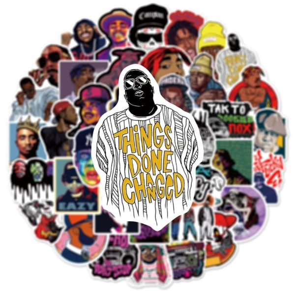 Hip Hop-klistermärken - 50 ark i flera färger