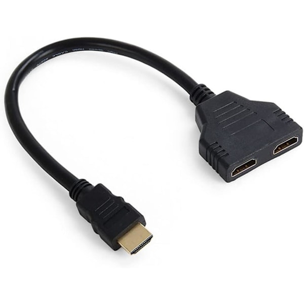 HDMI Han til 2 HDMI Hun 1 ind 2 ud Splitter Kabel Adapter Konverter