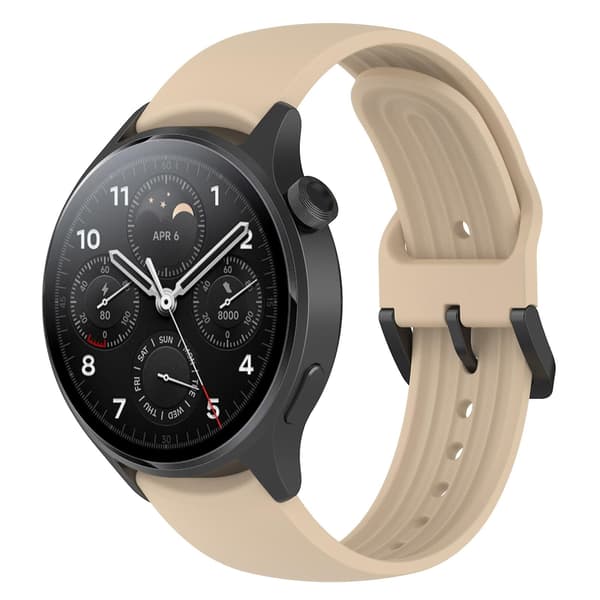 Silikoniranneke Xiaomi Watch S1 Pro -kellolle Khaki