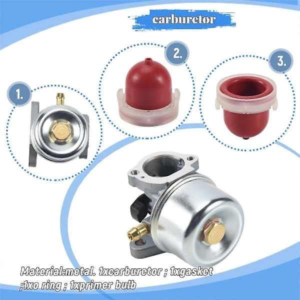 Forgassere til gressklippere for motor 799868 498254 497347 497314 498170 4Hk 5Hk 6Hk 6.75Hk 6.5Hk 7Hk