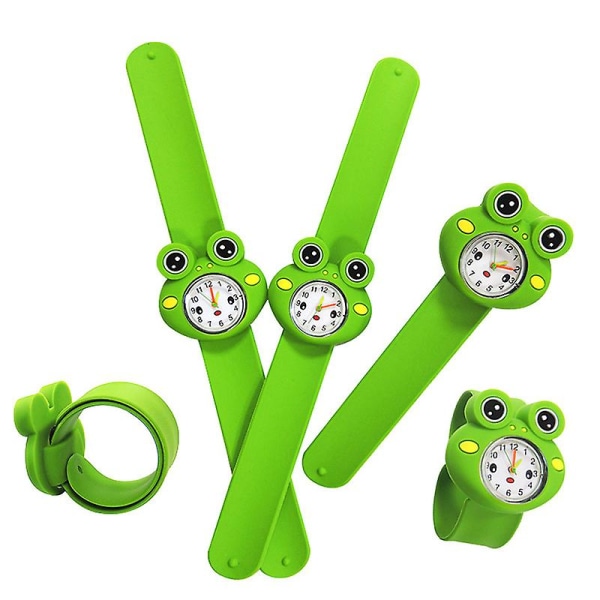 Silicone Quartz Watch, Children's Cartoon Frog Pop Watch