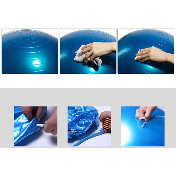 Jordnötsboll för barn, anti-burst träningsboll, 90x45cm yogaboll med pump, gymkvalitets fitnessboll för graviditet Purple
