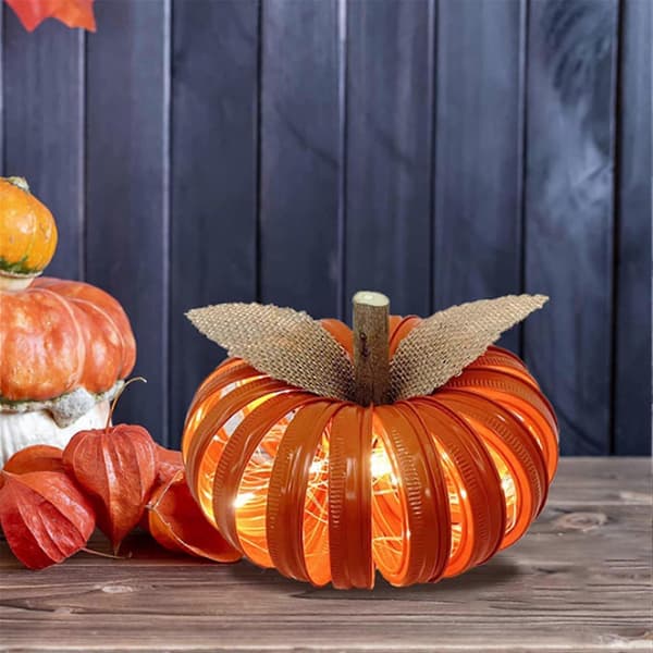 2025 Efterår Græskarlygte Lysende Glaslåg Græskar Thanksgiving Halloween Dekoration