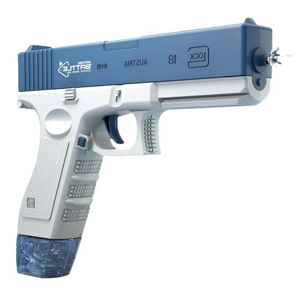 Elektrisk vattenpistol Glock Automatisk vattenblåsare badleksak - blue 1 big water tank