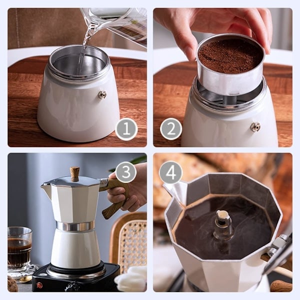 Espressokeitin, 3 espressokupin mokkapannu - 150 ml manuaalinen kuubalainen kahvinkeitin, premium-alumiininen italialainen mokkaespresso
