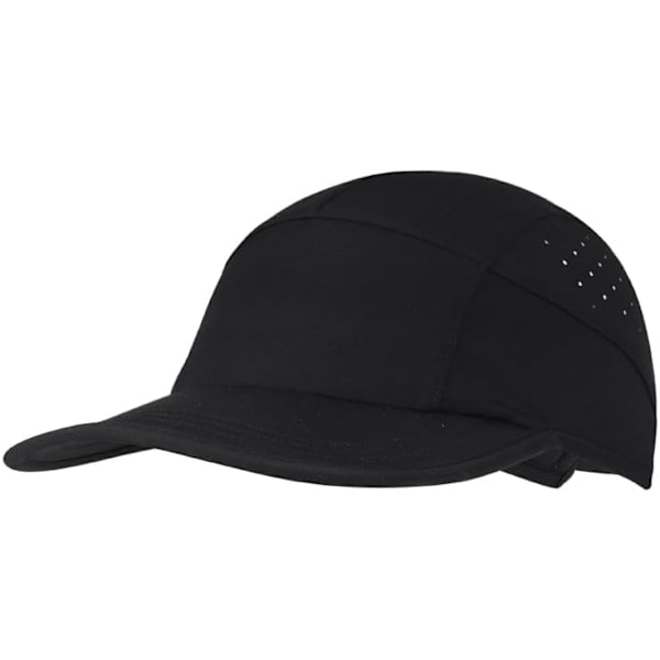 Unisex Pehmeälippainen Suorituskykyinen Juoksulippis Nopeasti Kuivuva Viileä Urheilulippis Kevyt Joustava Nylon Baseball-lippis UPF50+ black