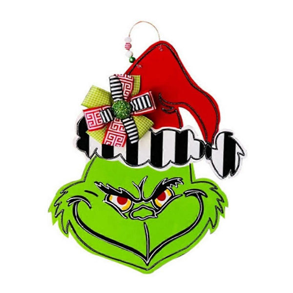 Julgransfesten Grinch Dörrskylt Hängande Dekorationer A