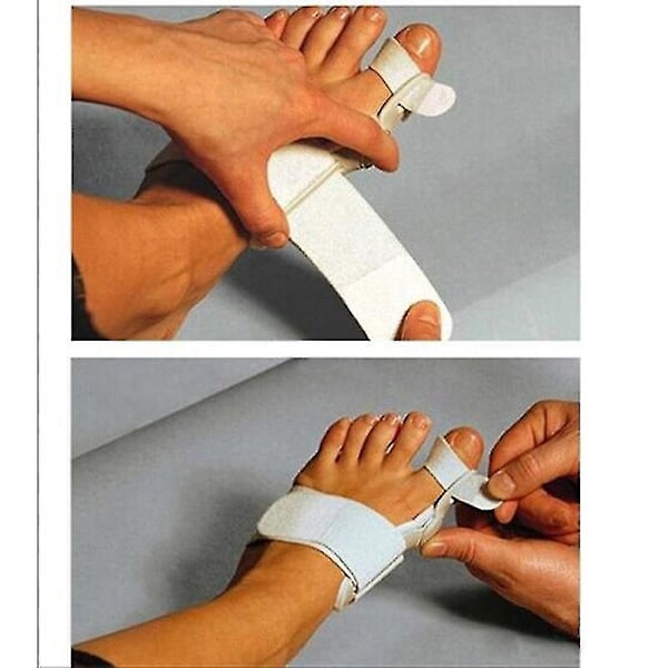 2 st Skräddarknuta Korrigerare, Knäskydd, Fot Smärta Lindring Hallux Valgus Tå Korrigerare Justerbar White 2pcs