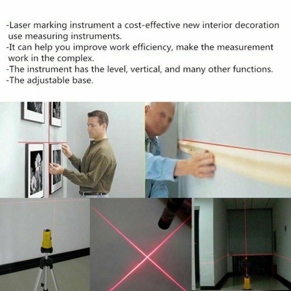 4 i 1 lasernivåmätare Vattenpass Cross Laser Line Laser