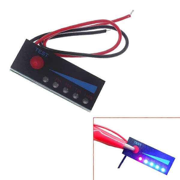 LCD Display Batterimonitor Kapasitetsmåler Nivåindikator 1S 2S 3S 4S 12V 12V
