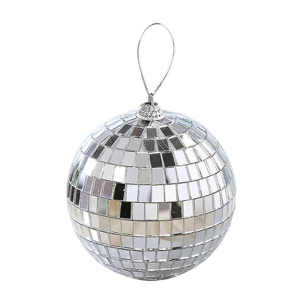 6/12 stk. Mini Diskokugle Festdekorationer Sølv Mini Plastikpynt Små Diskokugler Silver 4CM