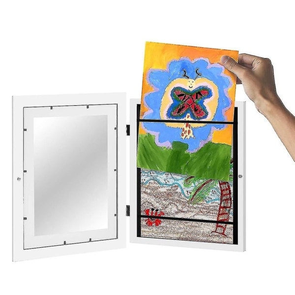 Barnerammer for kunst, frontåpning, enkel utskifting, tegninger, kunstverk, bilderammer for vegg og bordplate
