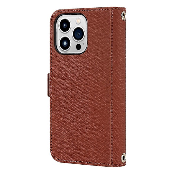 Lanyard Læder Etui Til Iphone 13 Pro Max Brown