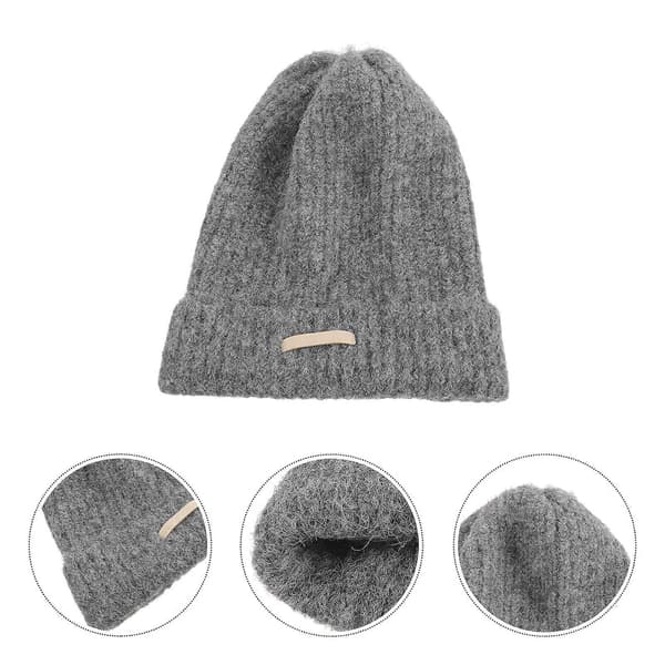 Oversized Strikket Hue Vinterhue Varm Hue Damehue