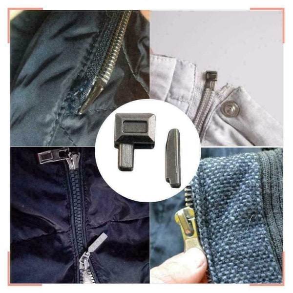 10 st metall dragkedjestopp reparation dragkedjestopp svart black