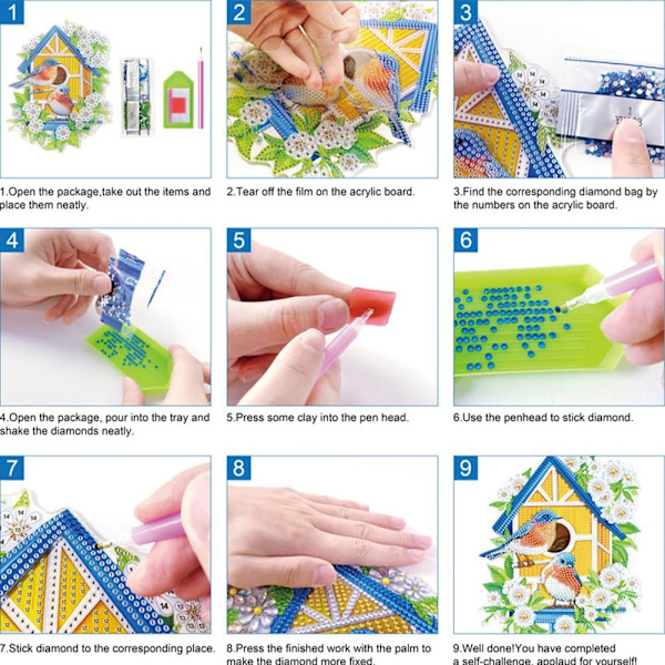 Julstrumpor Diamantmålning Kits för Vuxna Nybörjare, 4 Pack Kamin Hängande Strumpor, DIY Strassmålning Julgransprydnader Christmas 2