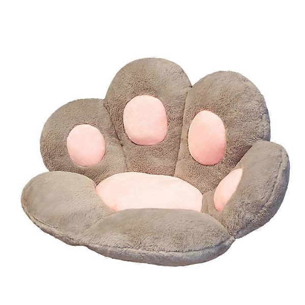 Petal Foot Bjørnepote Plysj Hoftepute Høst og Vinter Fortykket Varm Katteklo Stolpute Soverom Gulvmatte grey 70*60cm