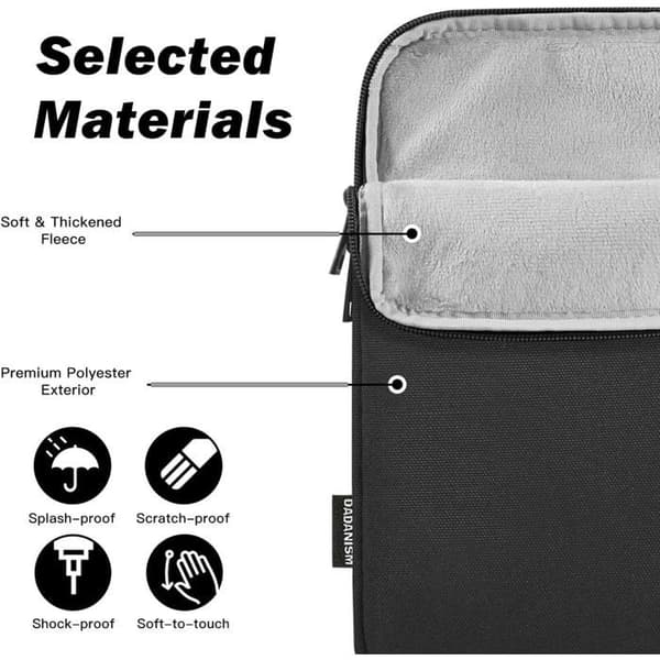 Universal 9-11\" Nylonetui - Beskyttende Cover til iPads og Android Tablets - Sort