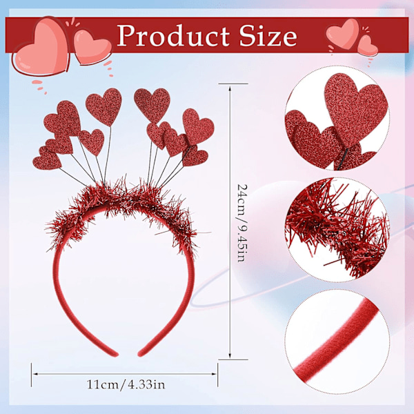 Joulu Glitter Sydän Tiara Kimalteleva Sydän Tiara Sydämen Muotoinen Koriste Tiara Punainen Sydän Glitter Tähti Tiara Päähine Hiustarvikkeet Red