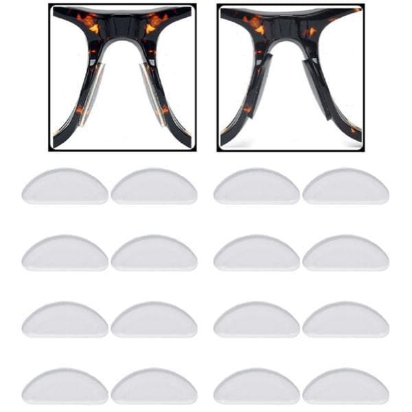 Silikonnäskuddar för glasögon Transparent 10pairs