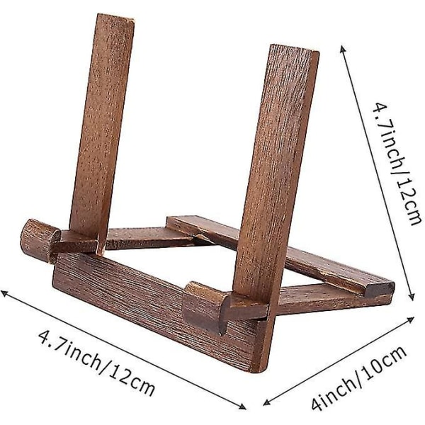 2-pakks trehylle-stativ for visning av bilder, kort og dekorasjoner