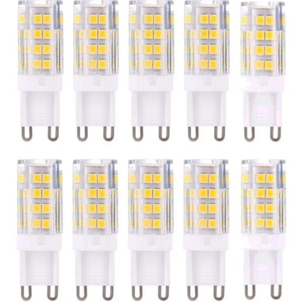 Glødepærer G9 LED Lyspærer, Varmt Hvidt 3000K 5W G9 LED, Pakke med 10