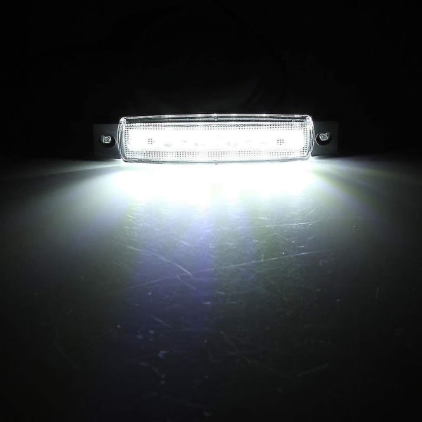 12V 6 LED tilhengerposisjonslys, baklys, sidemarkeringslys, blinklys, instrumentbelysning (hvit)