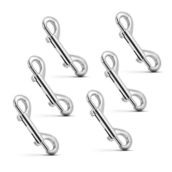 Double Ended Bolt Snaps, 6 Pack Alloy Snap Hook Metal Spring Clips