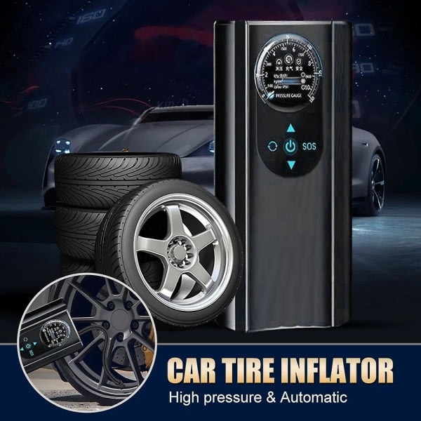 120W Ladattava auton ilmakompressori 12V 150psi Sähköinen johdoton rengaspumppu moottoripyörille polkupyörille autojen renkaille palloille