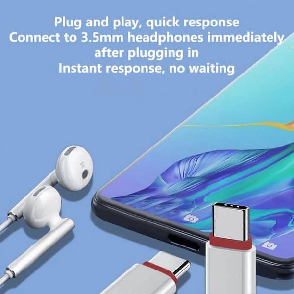 Holdbar Type C til 3,5 mm hovedtelefon hunstik adapter til problemfri musik