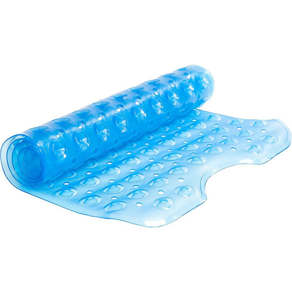 Halkfri badmatta Klar antibakteriell och mögelbeständig dusch för badrumsbadkar (1 st blå)
