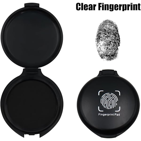 Tommeltrykk Blekkpute, Fingeravtrykk Blekkpute, Fingeravtrykksett for Identifikasjon Sikkerhets-ID Fingeravtrykk Kort Politi Fingeravtrykk Stempel Blekkpute 1 Pcs Red