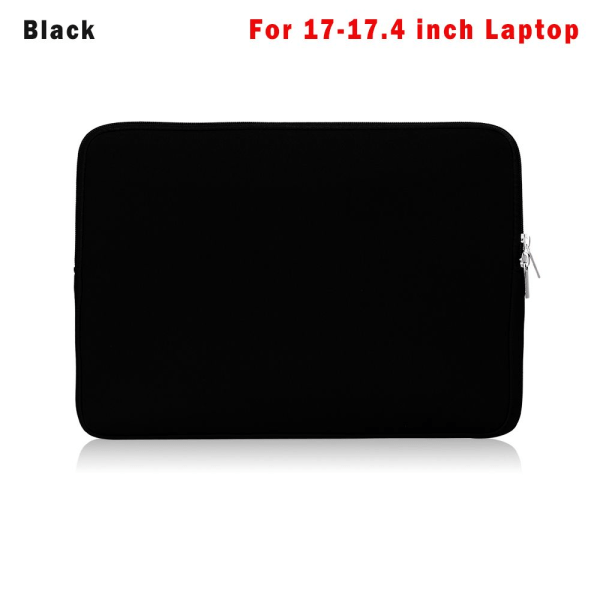 Laptopväska Sleeve Case Cover SVART FÖR 17-17,4 TUM svart För 17-17,4 tum black For 17-17.4 inch