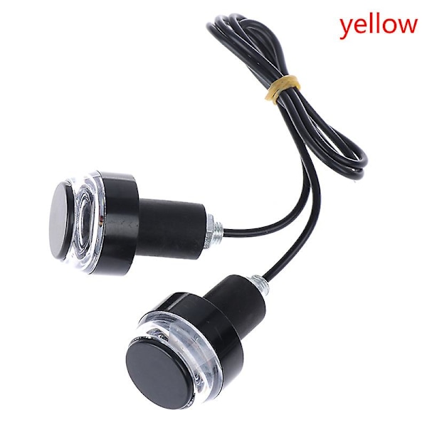 2pcs/pair Led Turn Signal Light Motorcycle Handle Bar Universal End Indicator