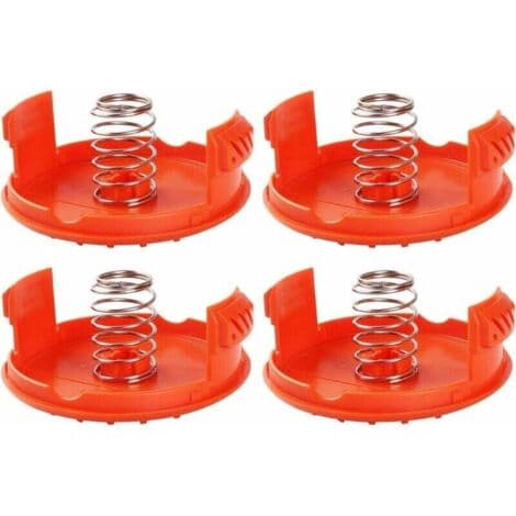 Sett med 4 spolehetter + 4 erstatningsfjærer kompatible med BLACK+DECKER RC-100-P trimmere
