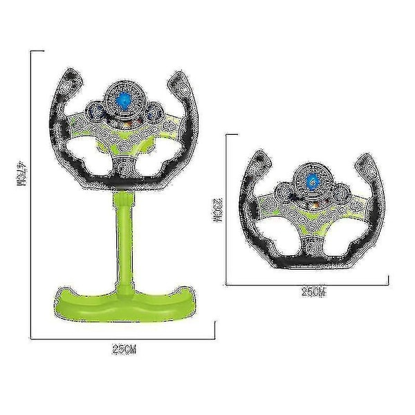 Elektrisk Simulering Rattleke med Lyd og Lys Utdannende Bil Leke Barn Bil Simulering Leke Orange