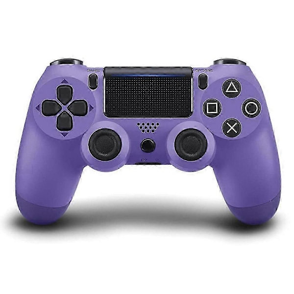 Trådlös PS4-handkontroll Bluetooth Gamepad med Vibration, Ergonomisk Design för PS4-konsol - Ljus Röd Multicolor Purple