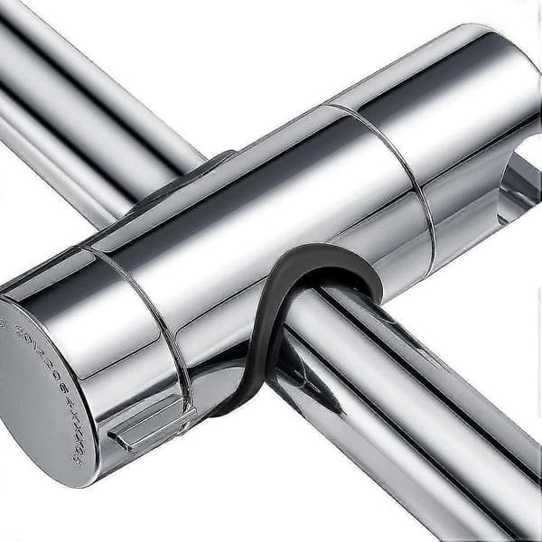 Utskiftbar håndholdt dusjhodeholder, dusjhodeholder, 18-25 mm diameter justerbar, krom ABS (sølv)