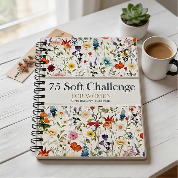 75 Soft-Challenge Journal til kvinder En praktisk tracker til at overvåge dine fremskridt-træninger og velværemål