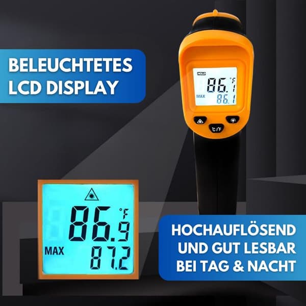 WAAGEMANN Infrarød Lasertermometer -50°C - 500°C Pyrometer