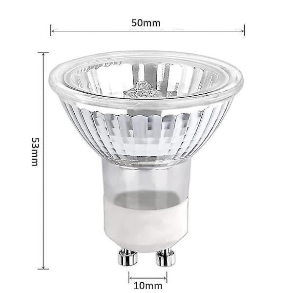 5 stk. GU10 50W Halogen Spotpære Dæmpbar, Halogen Reflektorlamper