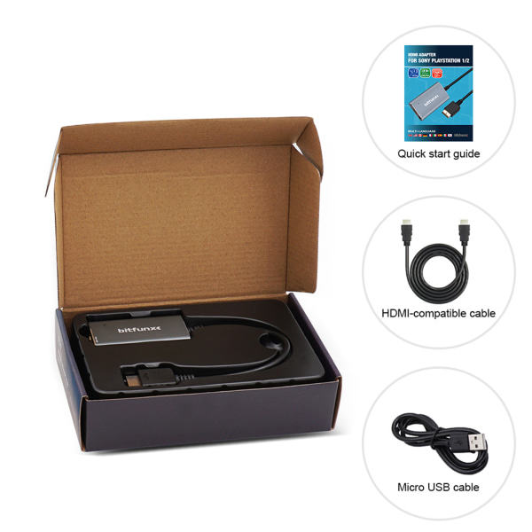 PS2 til HDMI-kompatibel konverter til PS2 PS1 PlayStation1/2 konverteradaptere