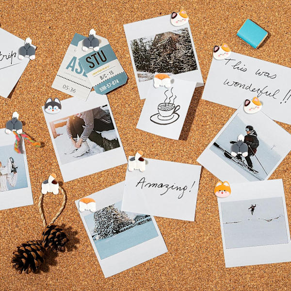20 stk. Søde Push Pins Dyr Corgi Kat Push Pins Dekorative Tommelfinger Pins til Fotos Plakater Kort Æstetiske Sjove Push Pins til Korktavle Opslagstavle