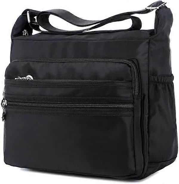 Multi-Pocket Casual Crossbody Handväskor för Kvinnor Vattentäta Axelväskor i Nylon