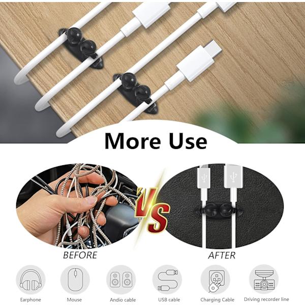 Biltrådholder Klips Organizer Lim Bil Lader Linje Spenne Klemme USB Kabelholder Bil Klips Tilbehør 8 stk/sett