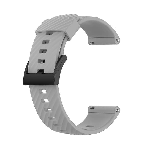 Til Suunto 7 ensfarvet silikone urrem Grey